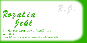 rozalia jekl business card